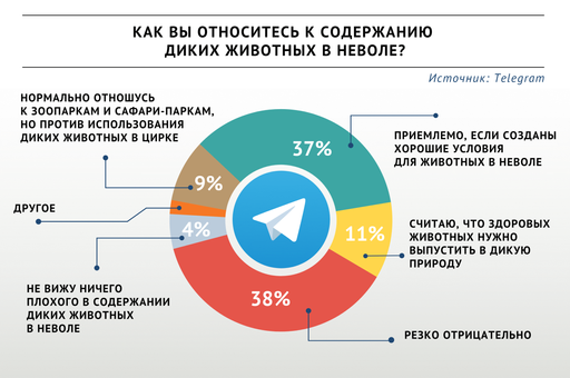 Большинство участников опроса «ВиЖ» против содержания животных в цирках и зоопарках
