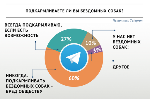 Большинство участников опроса «ВиЖ» считают, что подкармливать бездомных собак вредно
