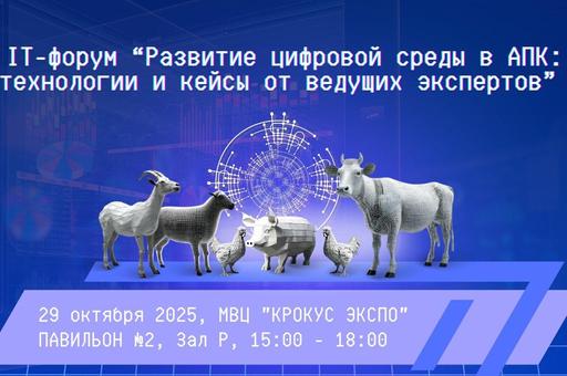 IT-форум «Развитие цифровой среды в АПК» пройдет на площадке выставки «КормВетГрэйн Экспо — 2025»